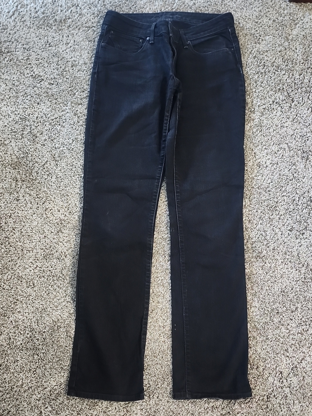 Vintage Womens Black Levi Bold Curve Straight Size 30